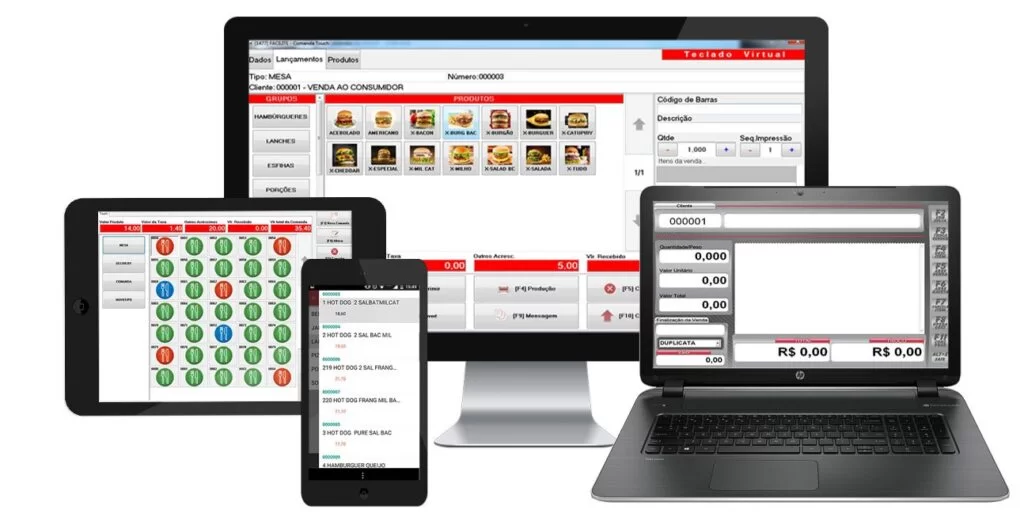 Sistema TDP rodando em desktop, tablet e celular